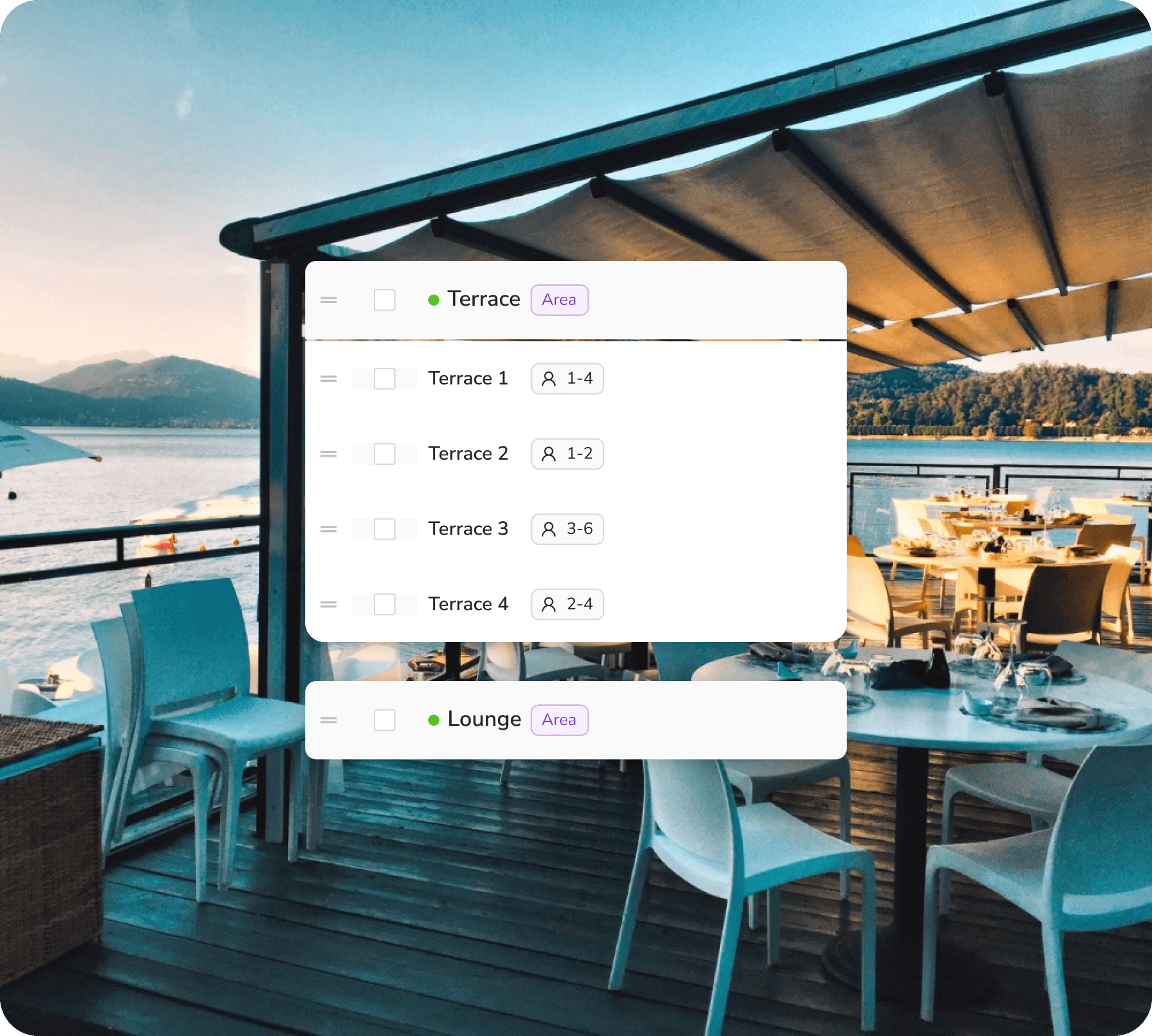 Set your seating arrangements for efficient table management