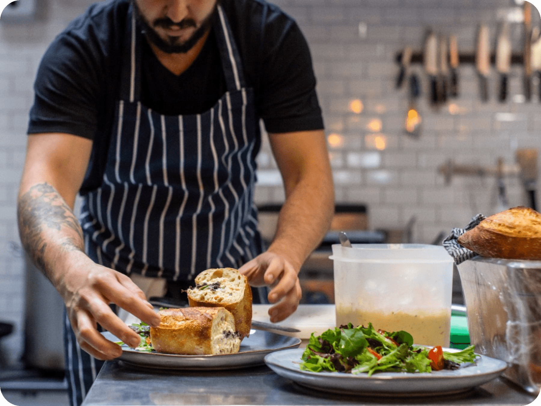 chef is in the ghost kitchen.